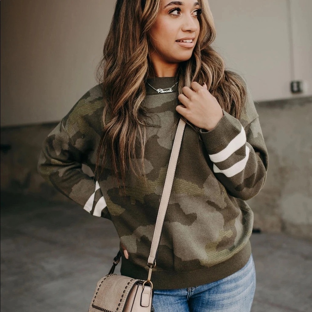 Camo Pullover Sweater
